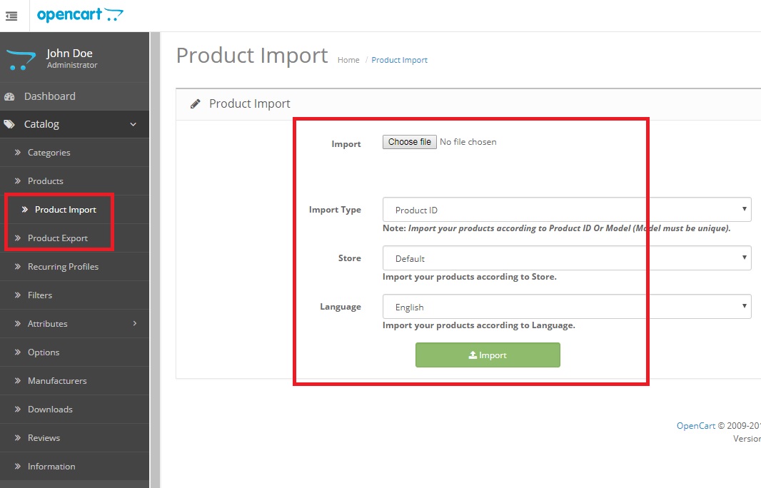 Advanced Product Import Export CSV, Excel For OpenCart screenshot 6