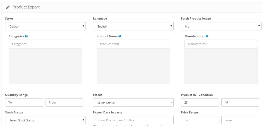 Advanced Product Import Export CSV, Excel For OpenCart screenshot 4