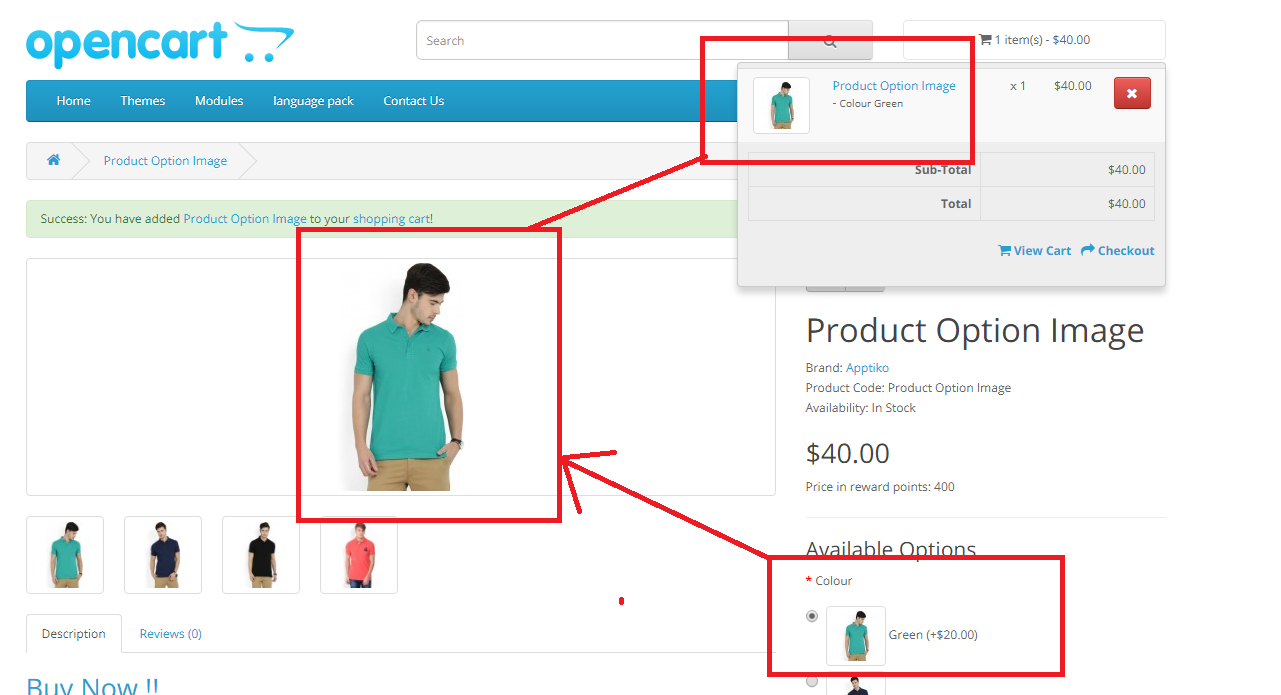 Product Option Change Image Change For OpenCart screenshot 7