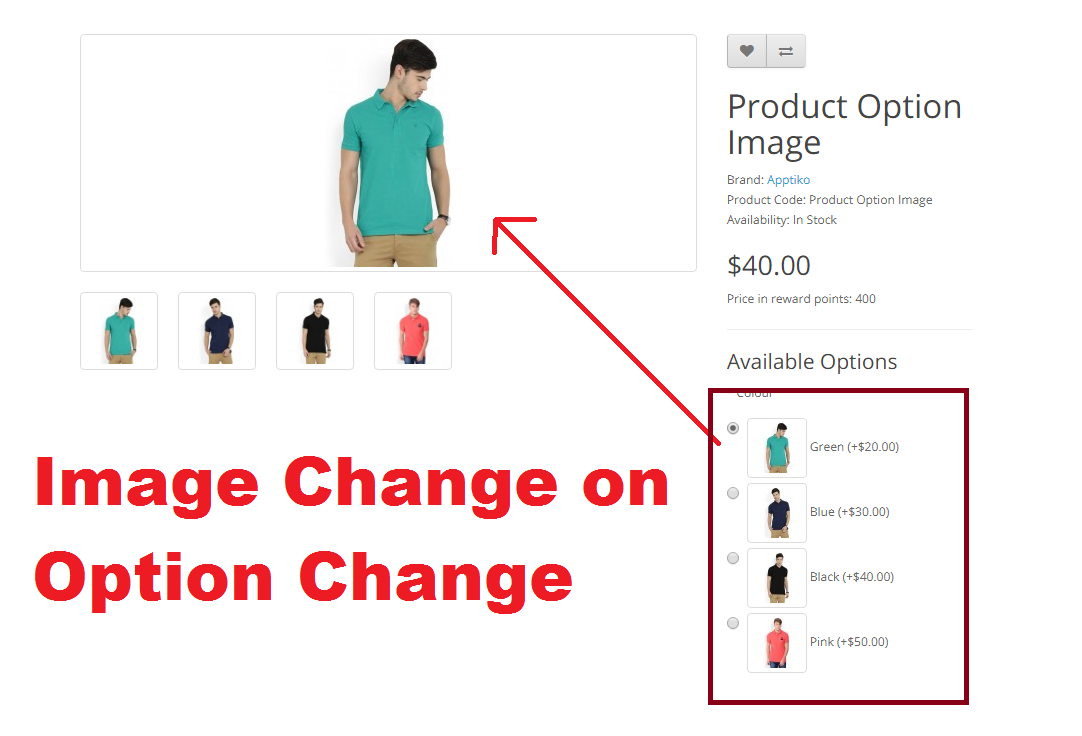 Product Option Change Image Change For OpenCart screenshot 2