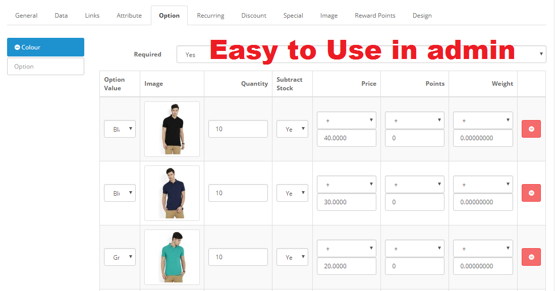 Product Option Change Image Change For OpenCart screenshot 4