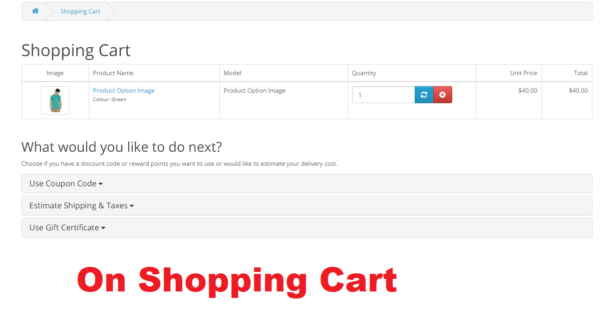 Product Option Change Image Change For OpenCart screenshot 5