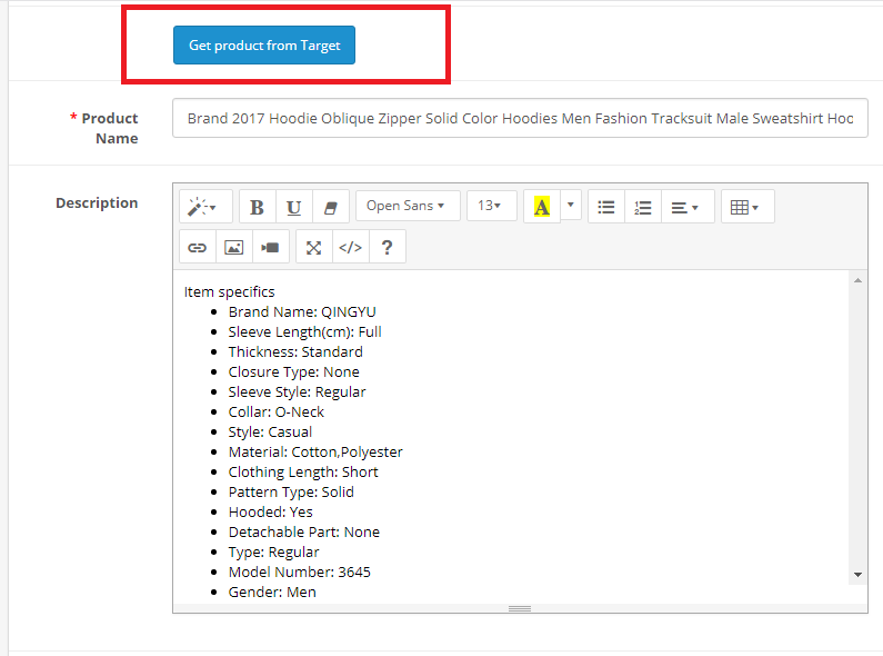 Get Product Data From Target.com To OpenCart Store screenshot 5