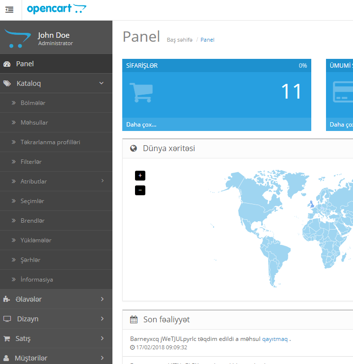 Azerbaijan Language Pack for OpenCart - Complete Pack screenshot 2