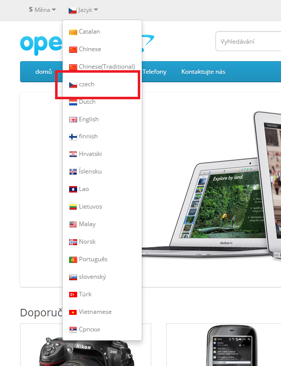Czech Language Pack for OpenCart - Complete Pack screenshot 2