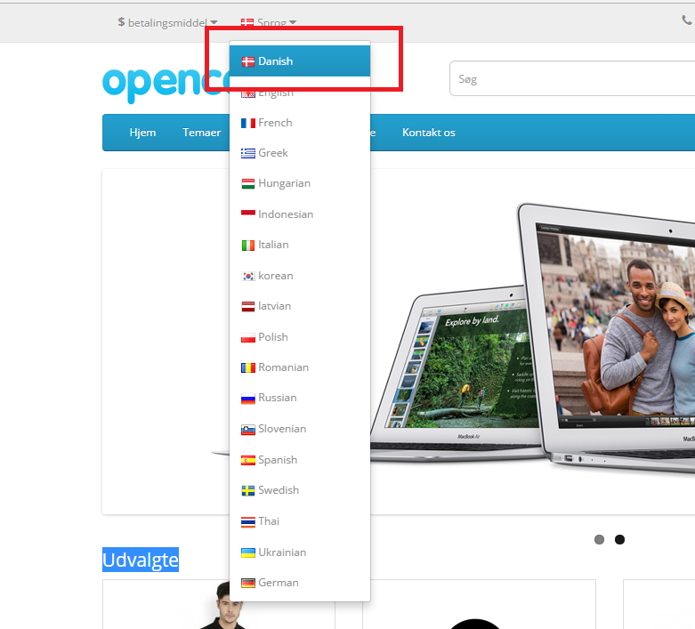 Danish Language Pack for OpenCart - Complete Pack screenshot 3