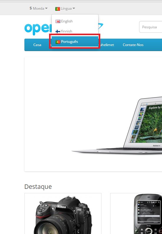 Portuguese Language Pack for OpenCart - Complete Pack screenshot 3