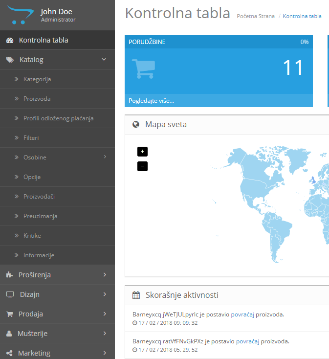 Serbian Language (Latin) Pack - Full Pack ( Front / Admin ) For OpenCart screenshot 3