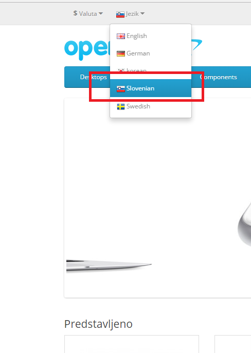 Slovenian Language Pack for OpenCart - Complete Pack screenshot 2