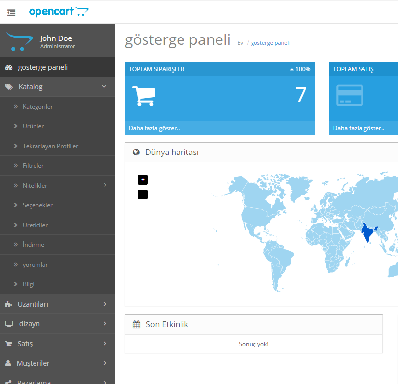 Turkish Language Pack for OpenCart - Complete Pack screenshot 3