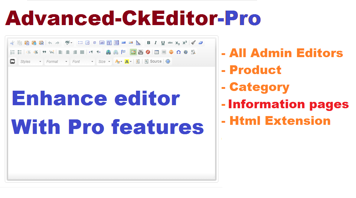 Advanced Description Text Editor CKEditor For OpenCart screenshot 4