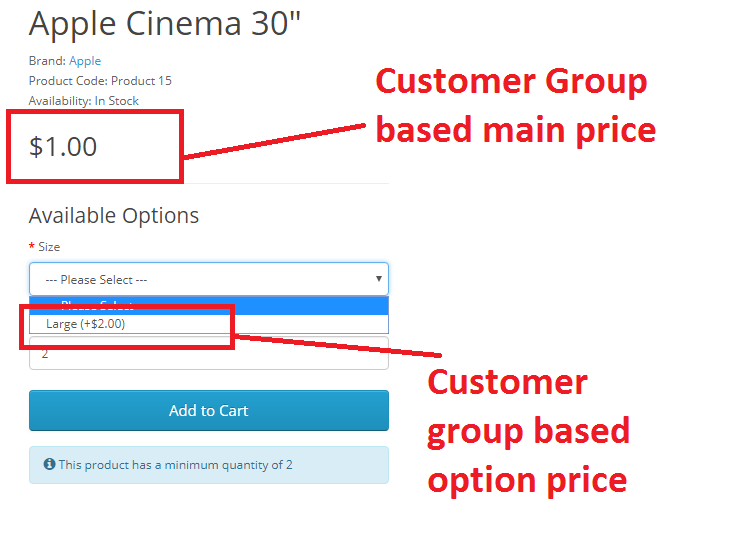 Display Product Price Based On Customer Group For OpenCart screenshot 4
