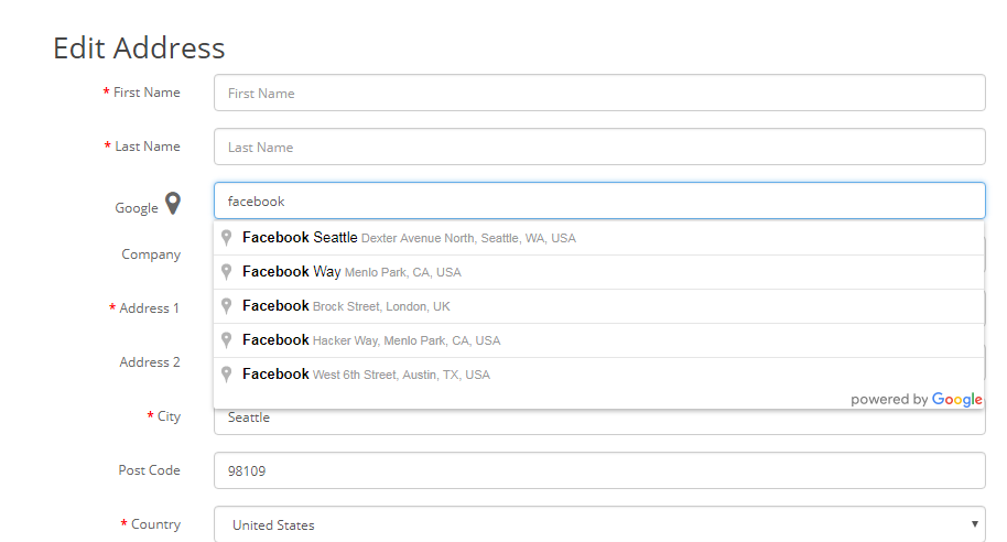 Google Address On Checkout & Register Page For OpenCart screenshot 4