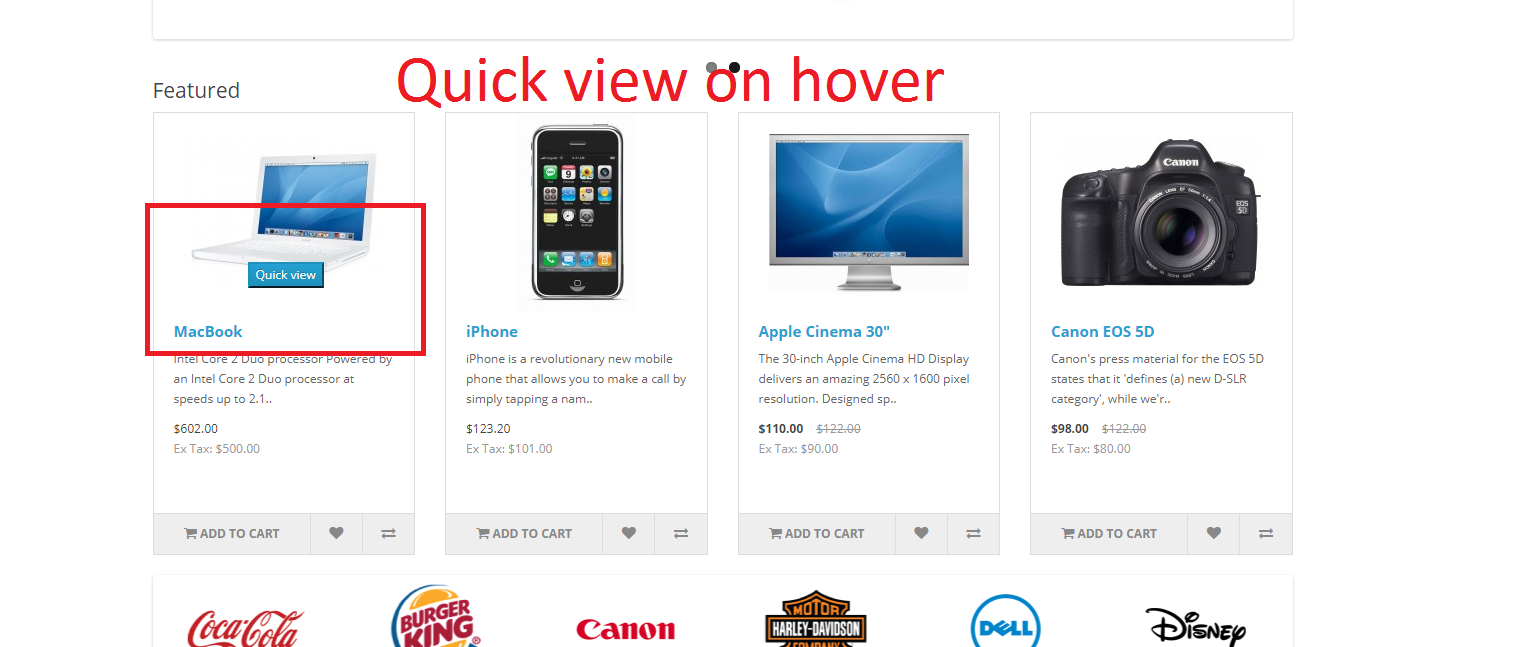 Product Quick View For OpenCart screenshot 4