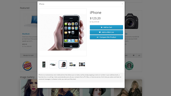 Product Quick View For OpenCart screenshot 2