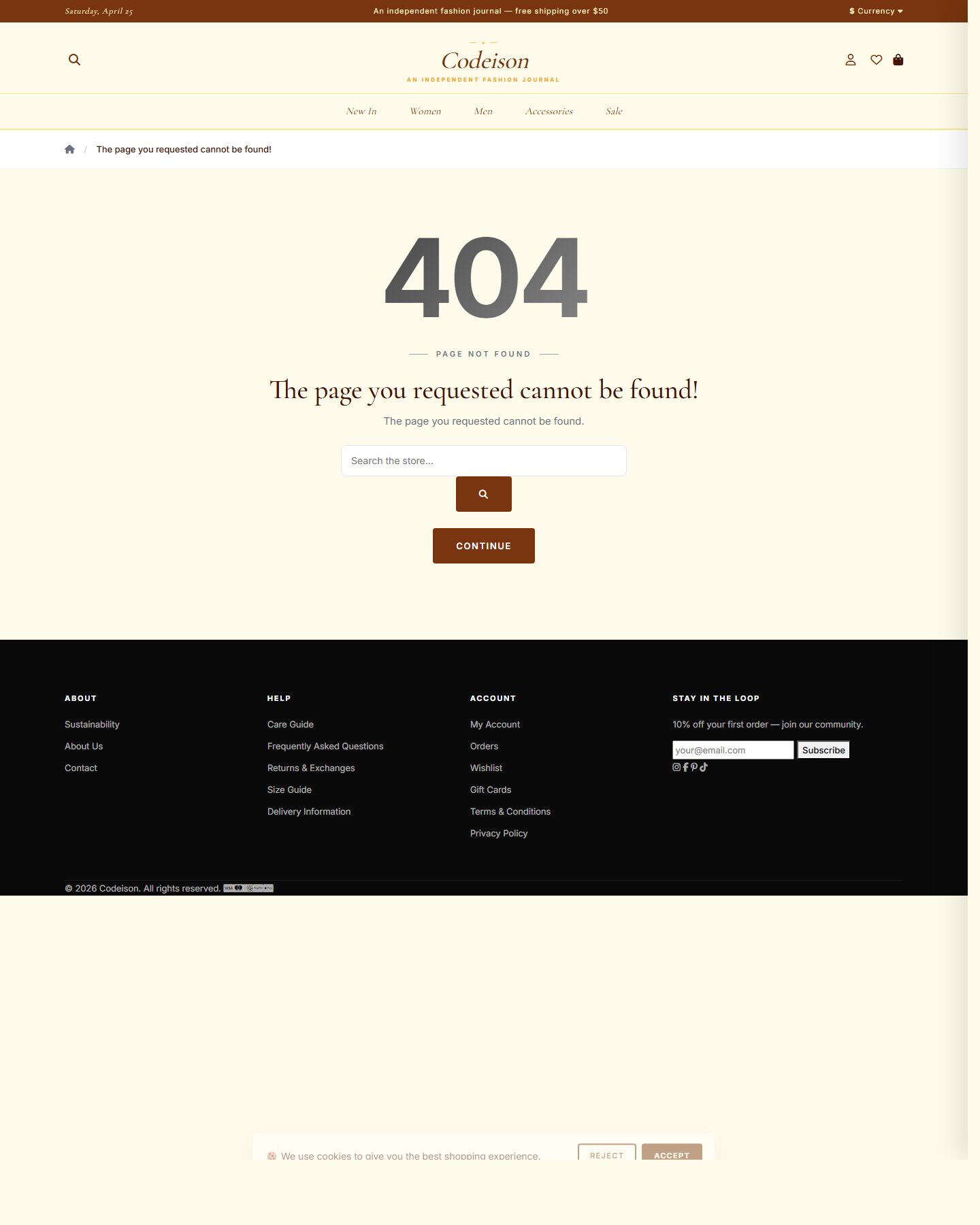 Editorial Fashion Theme for OpenCart 4 - Apparel Classic Edition screenshot 2