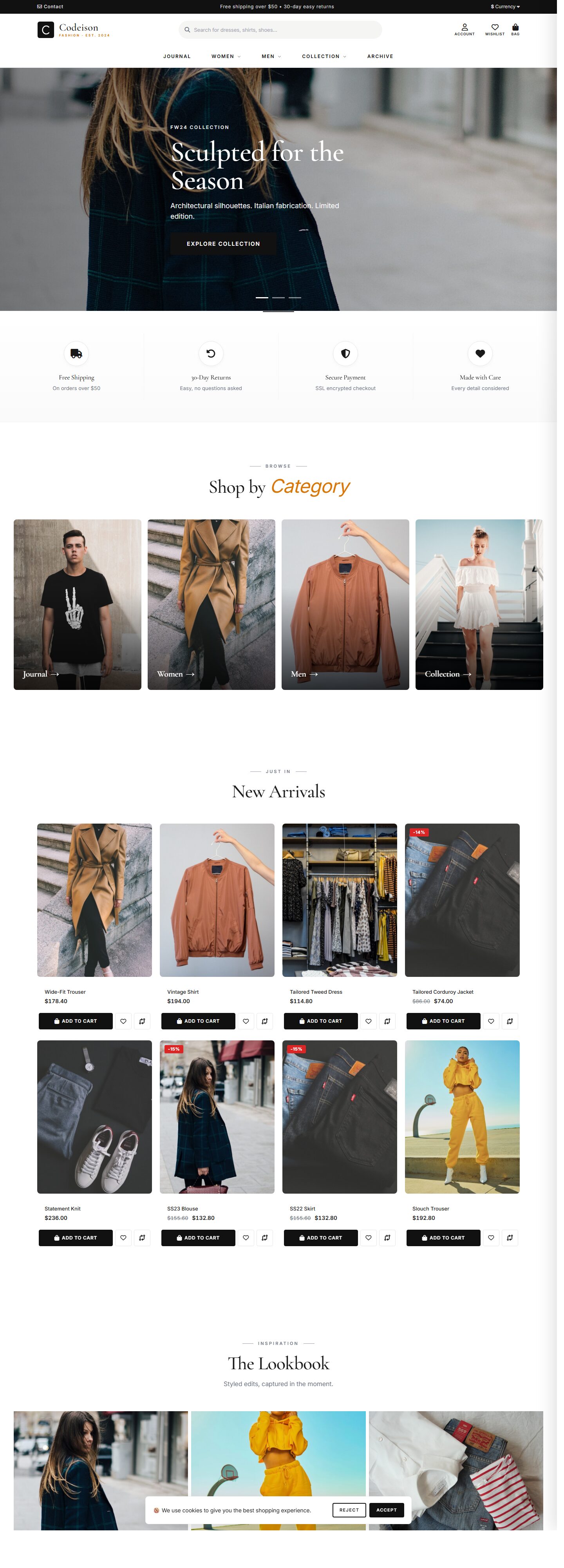 Fashion Boutique OpenCart Theme | Apparel Editorial Classic Design