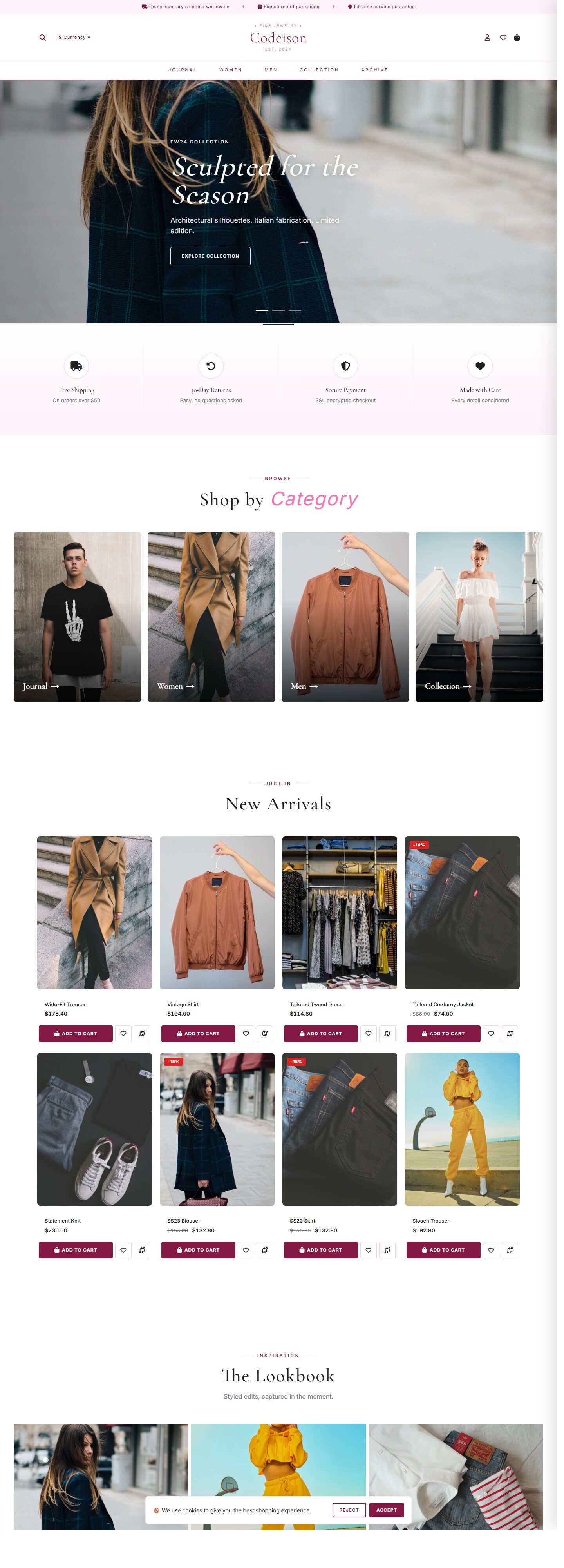 Mobile-First Fashion OpenCart Theme - Apparel Editorial/Luxe