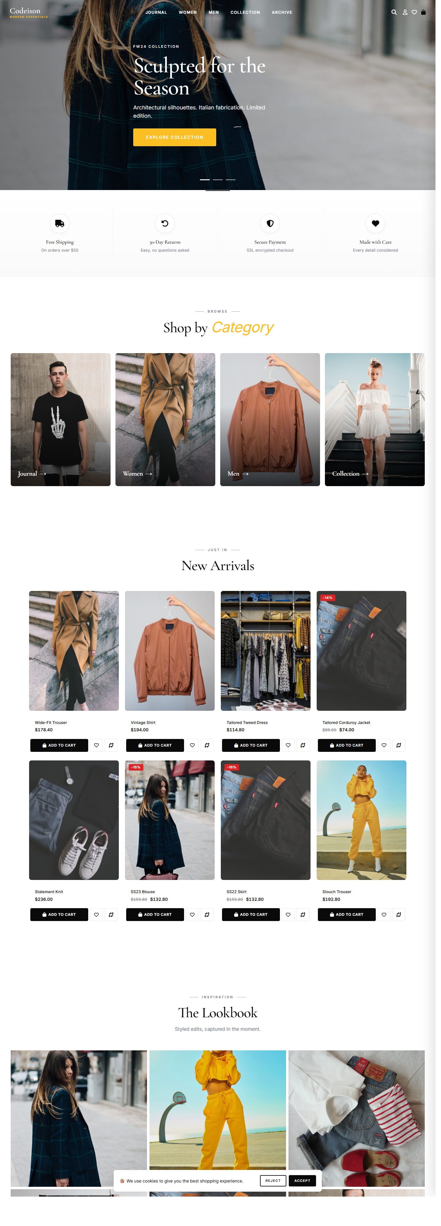 Conversion-Ready Fashion Theme - Apparel Editorial Modern Edition