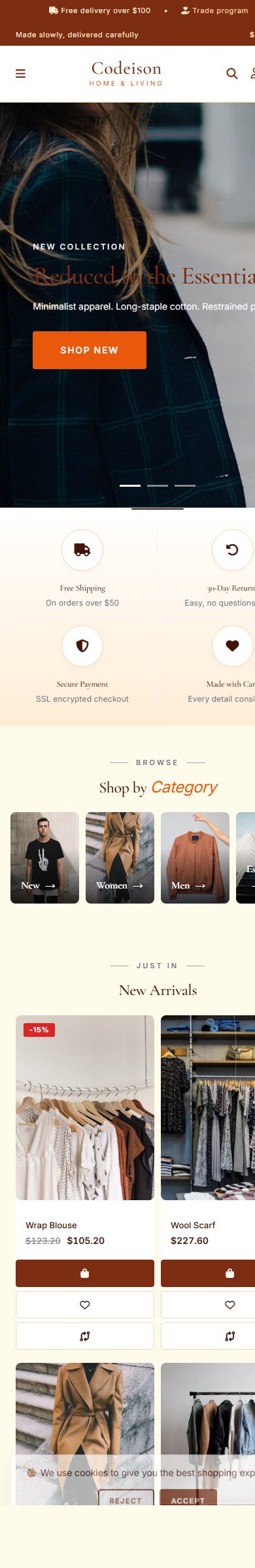 Conversion-Ready Fashion Theme - Apparel Modern Warm Edition screenshot 6