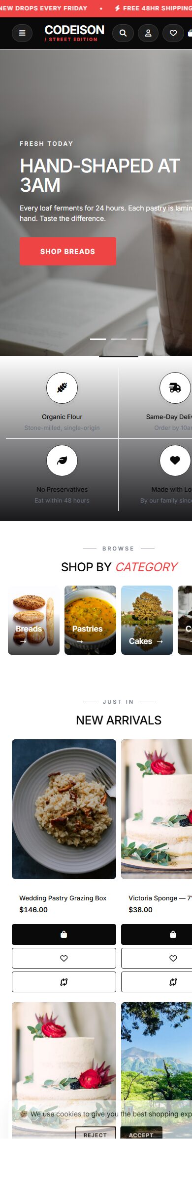 Bakery Artisan x Street - Food OpenCart 4 Starter Theme screenshot 6