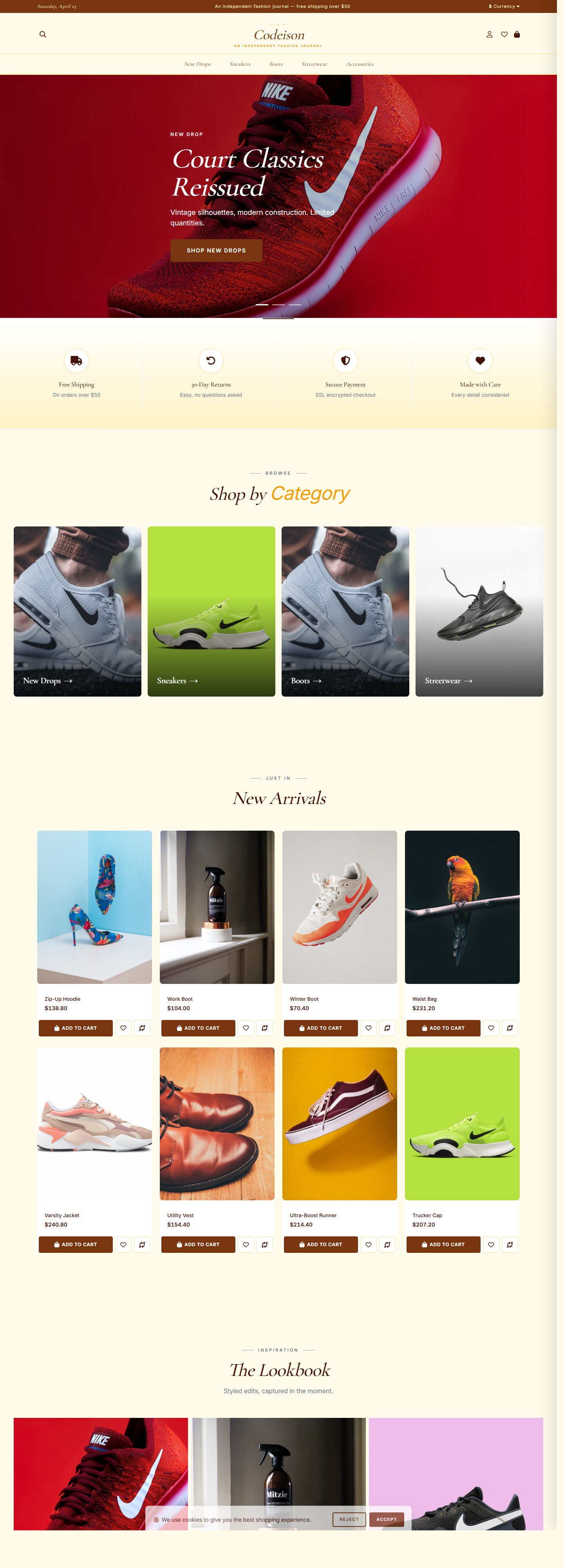 Editorial Footwear Theme for OpenCart 4 - Footwear Street Edition