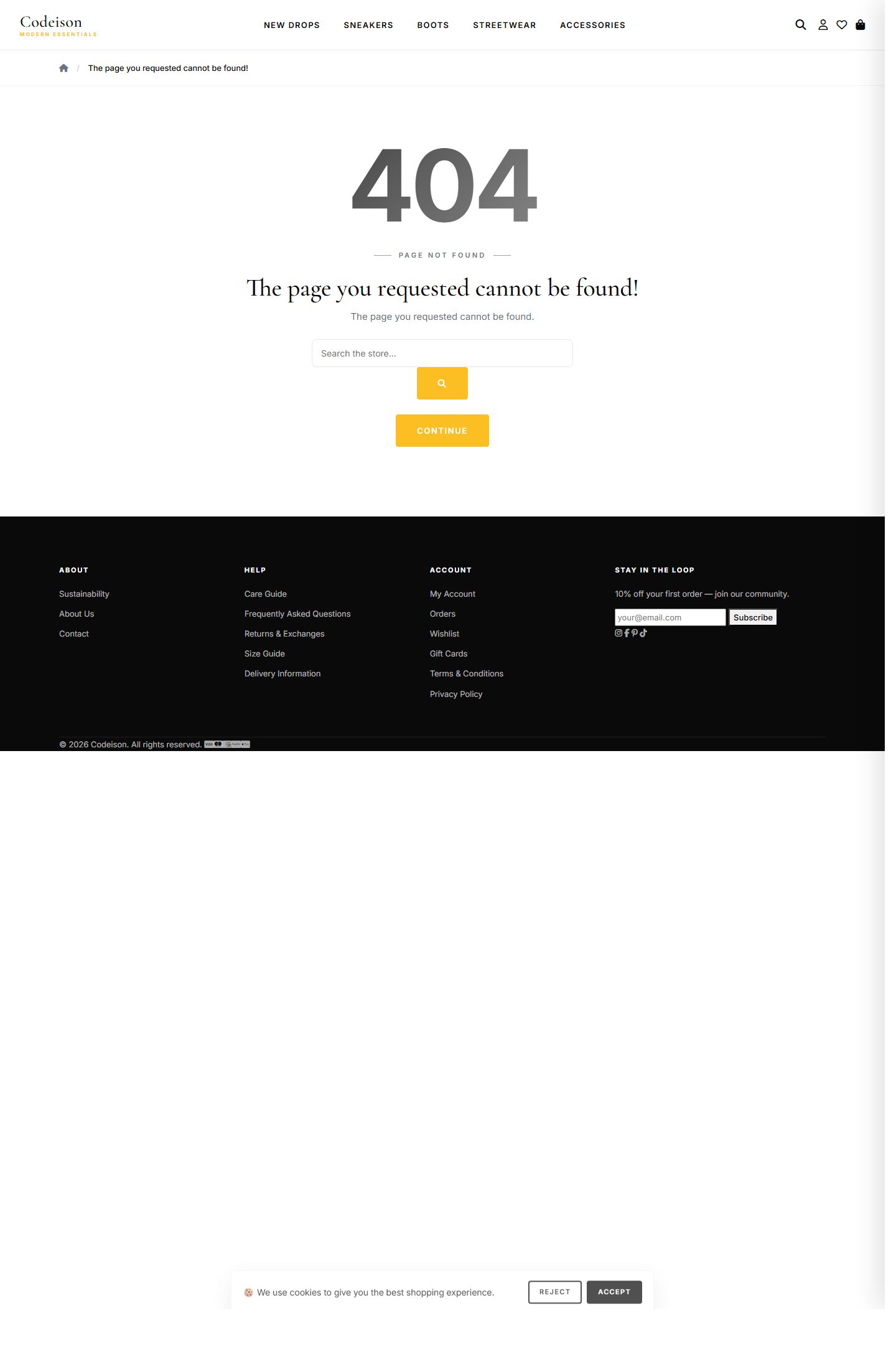 Premium Footwear Theme for OpenCart 4.1 | Footwear Street Modern screenshot 3