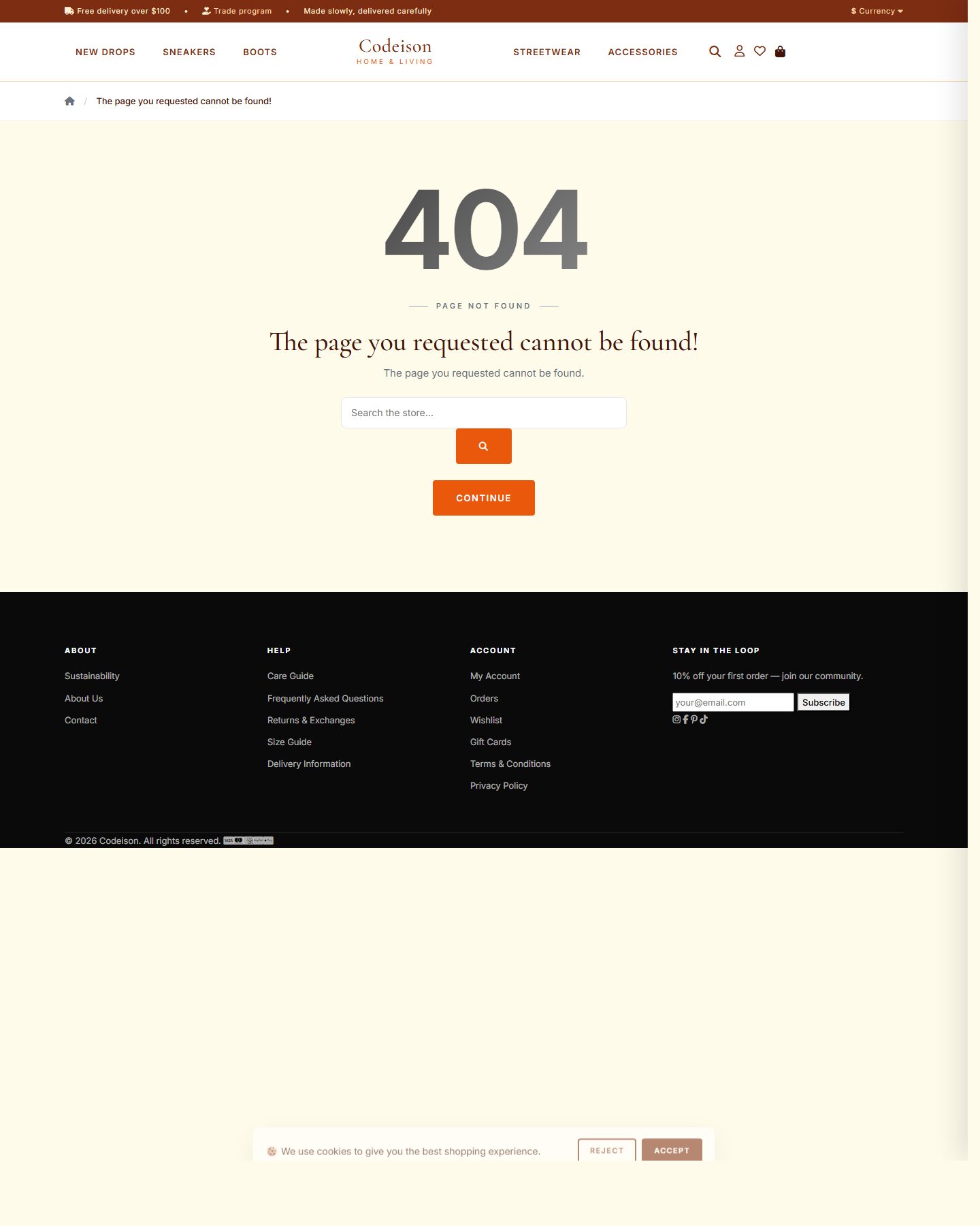 Warm-First OpenCart Theme for Footwear Brands - Footwear Street screenshot 2