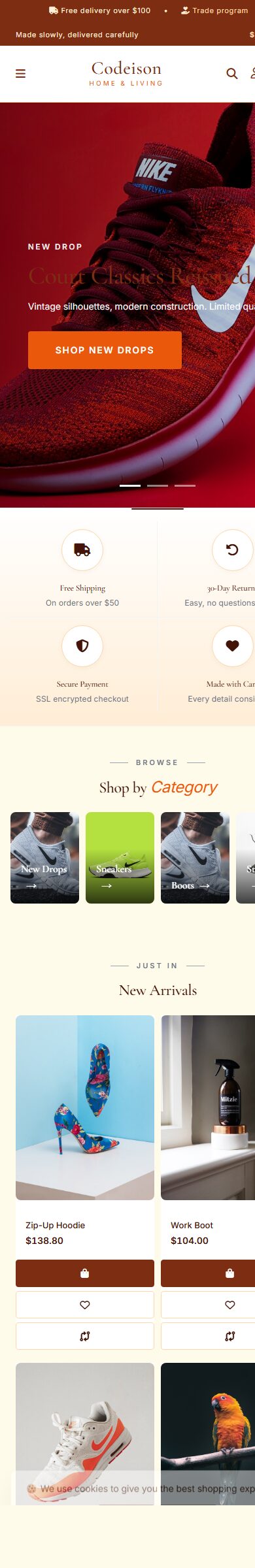 Warm-First OpenCart Theme for Footwear Brands - Footwear Street screenshot 6