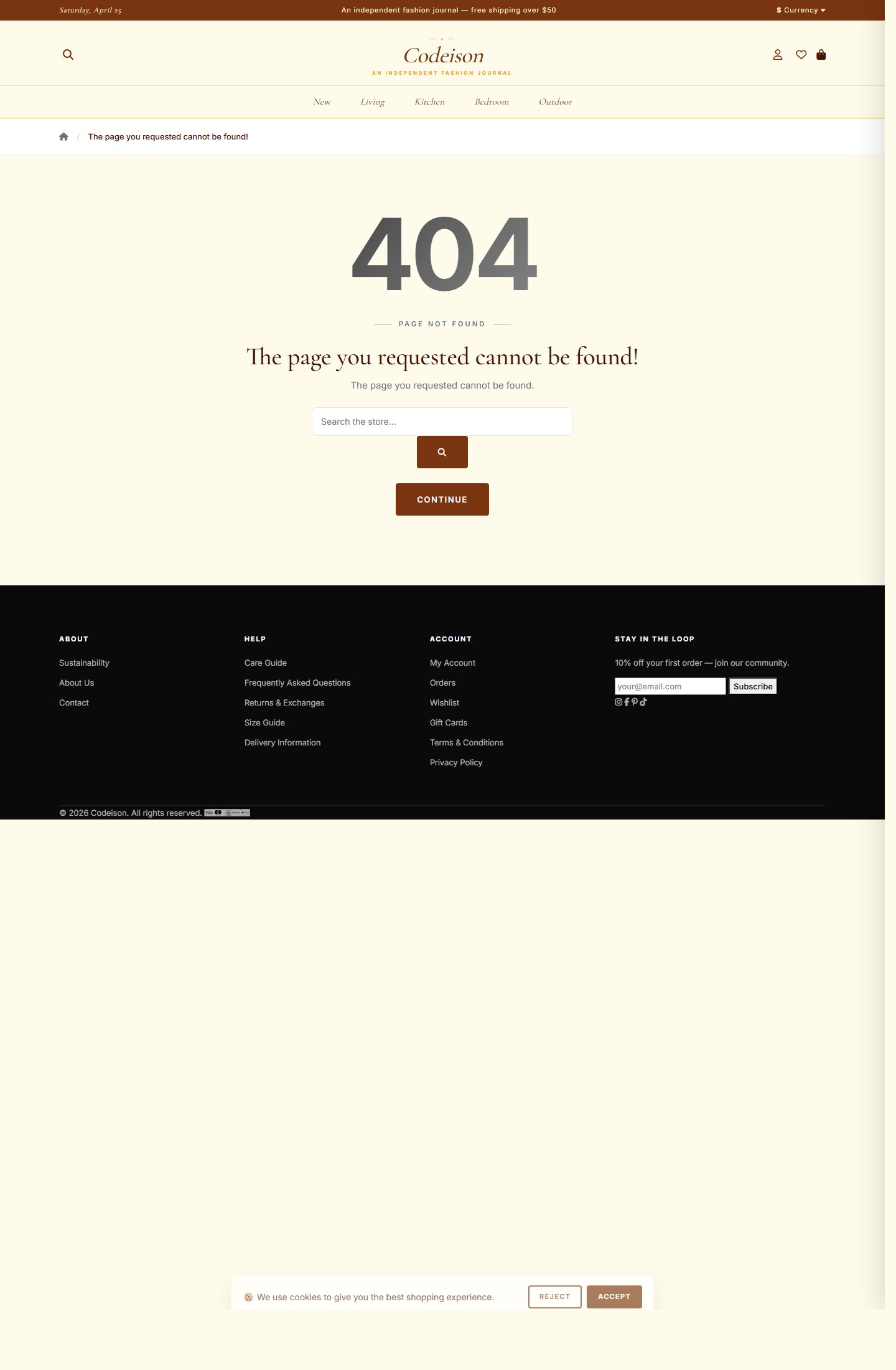 OpenCart 4 Theme for Homeware: Homeware Warm Pack, Editorial Header screenshot 3
