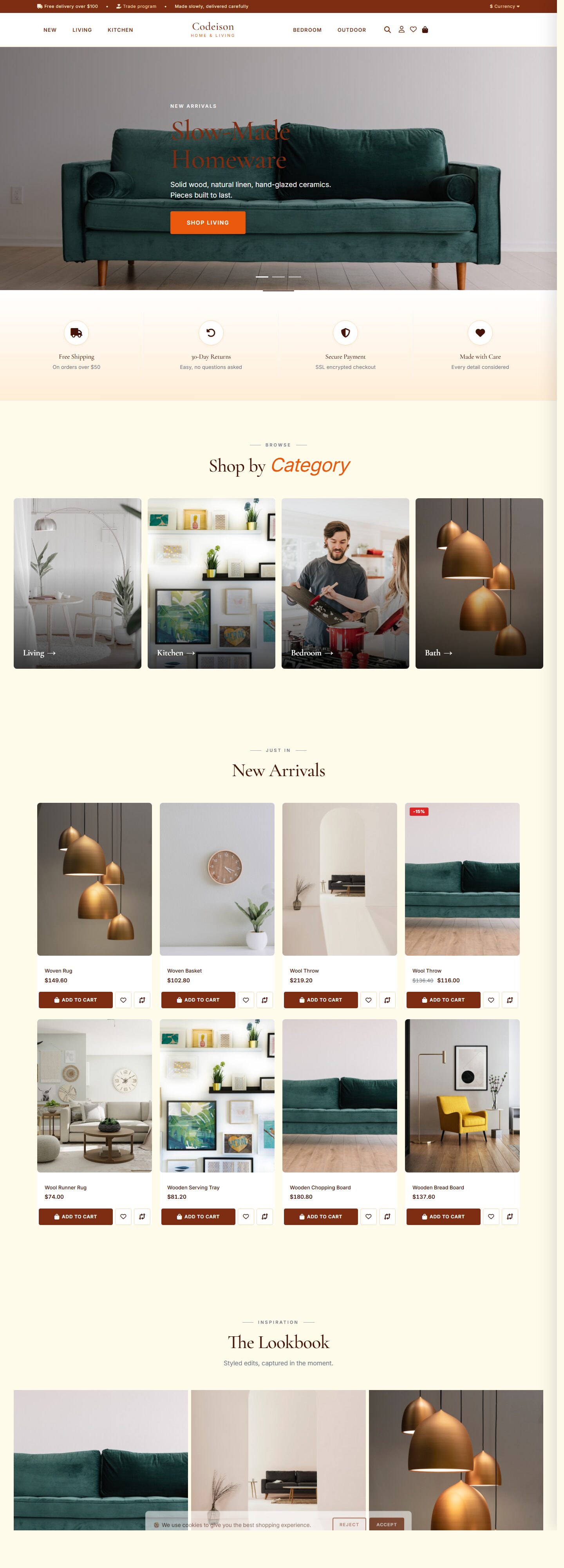 Premium Homeware Theme for OpenCart 4.1 | Homeware Warm Warm