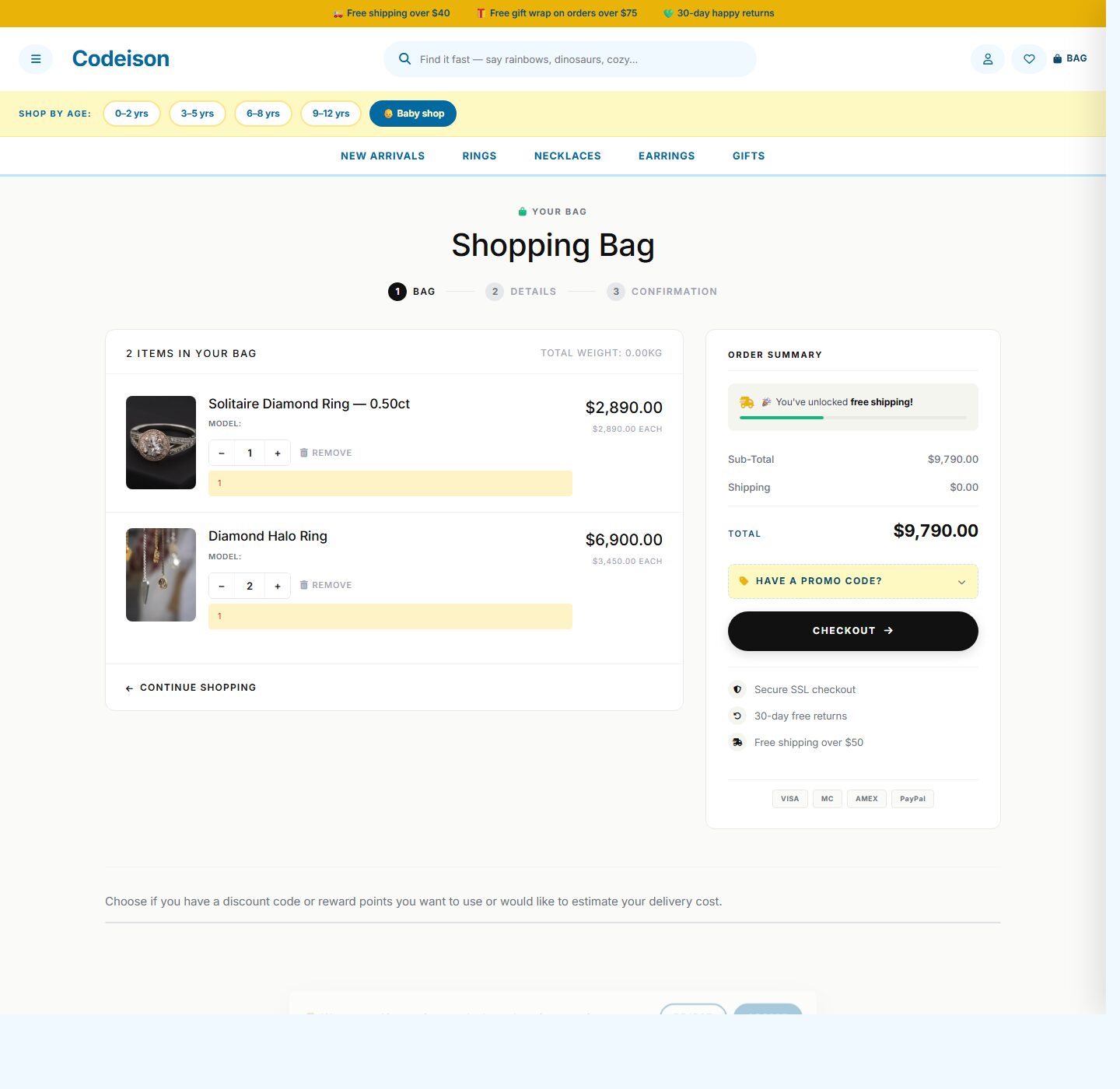 OpenCart 4 Jewelry Template - Jewelry Luxe with Bright Header screenshot 4