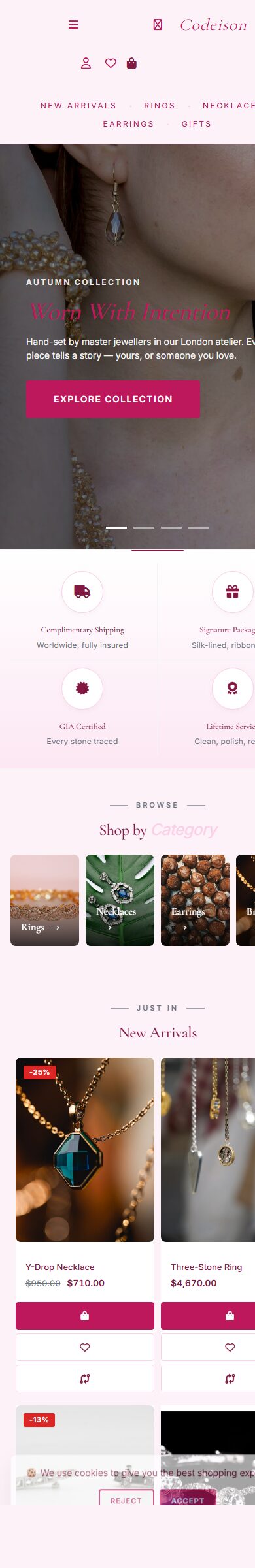 Jewelry Luxe OpenCart 4 Theme - Soft Layout for Jewelry Stores screenshot 6