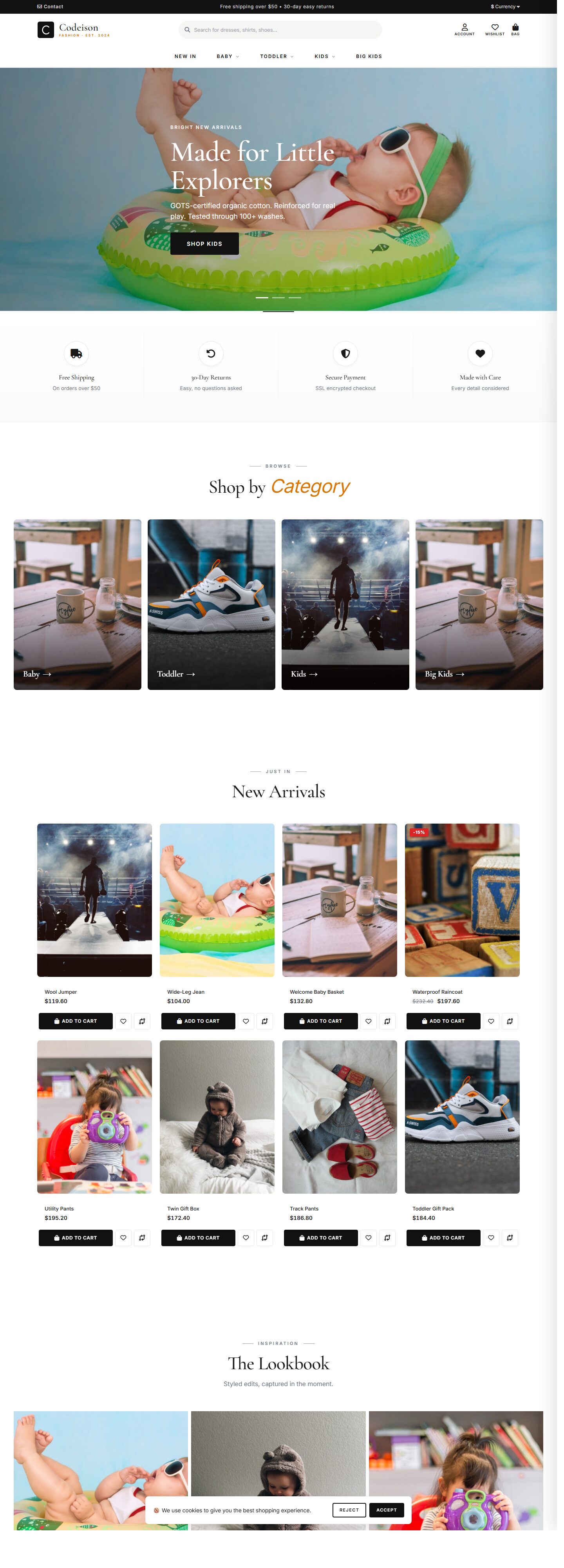 Kidswear Storefront Theme - Kidswear Bright/Classic for OpenCart 4