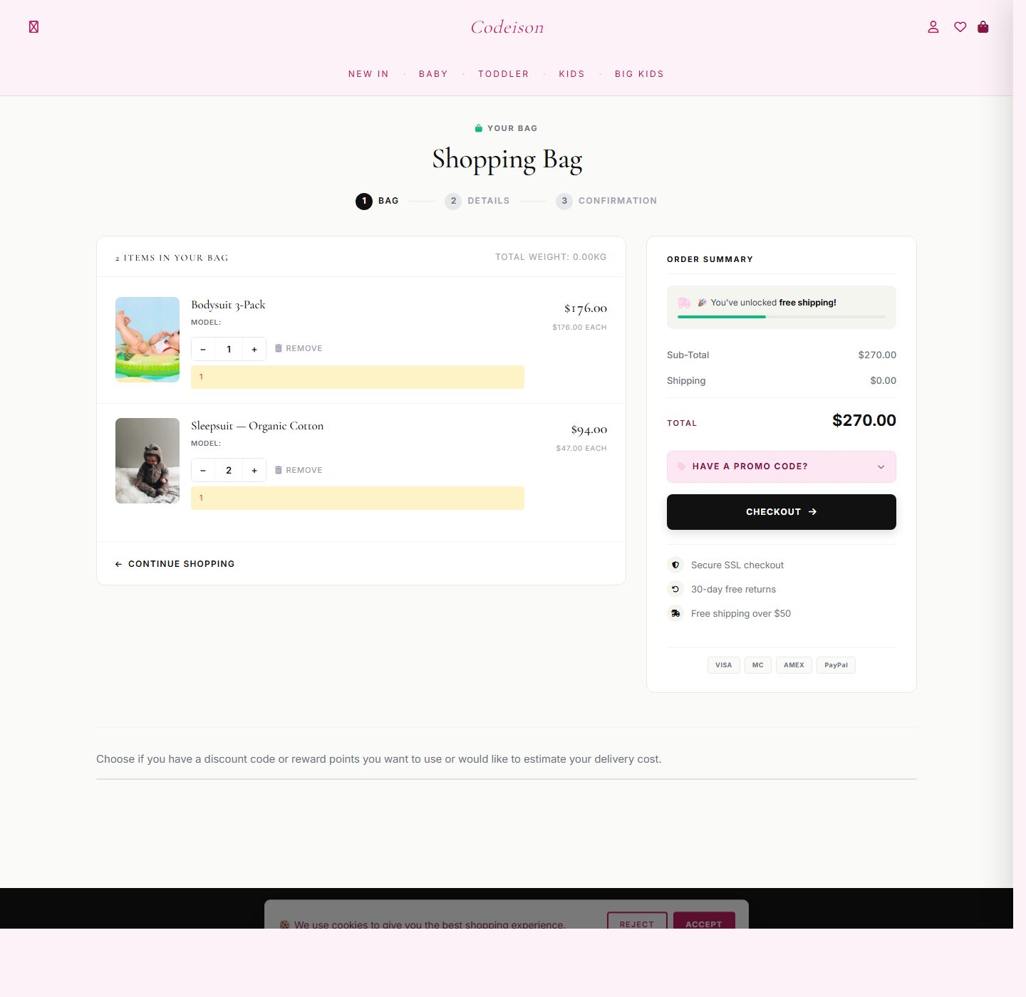 Kidswear Boutique OpenCart Theme | Kidswear Bright Soft Design screenshot 4