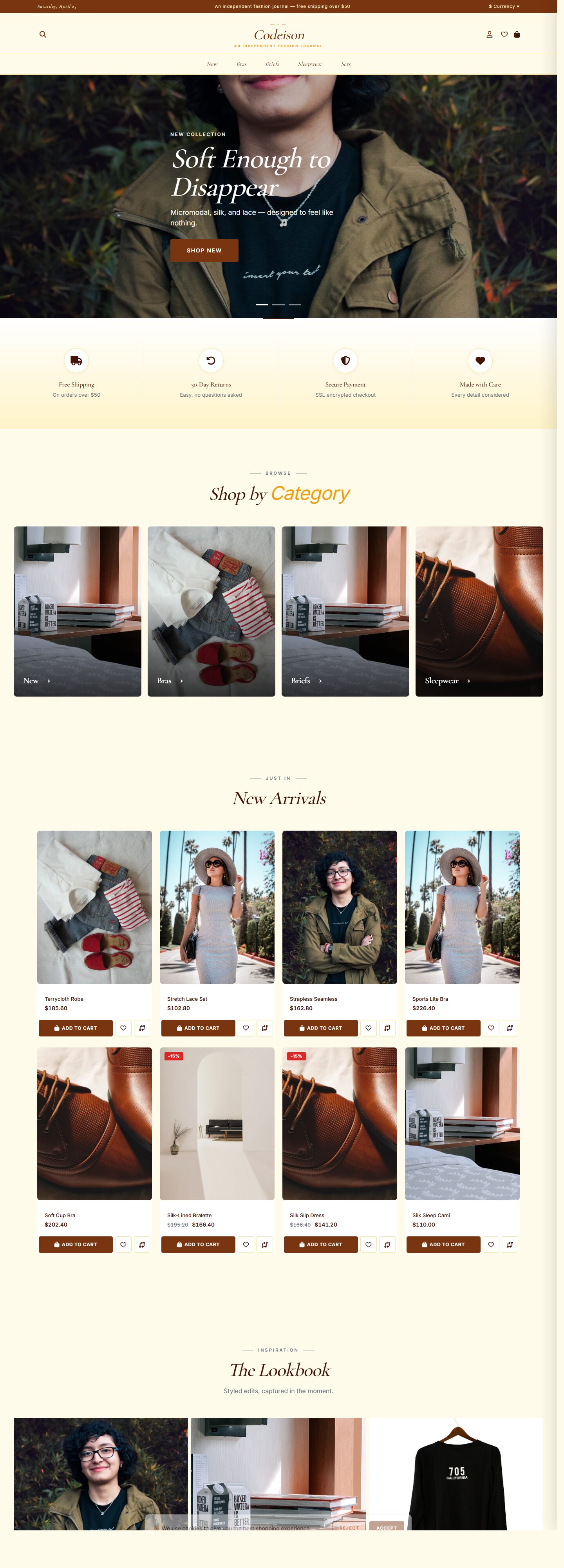 Sell Lingerie Online: Lingerie Soft OpenCart 4 Theme (Editorial Layout)