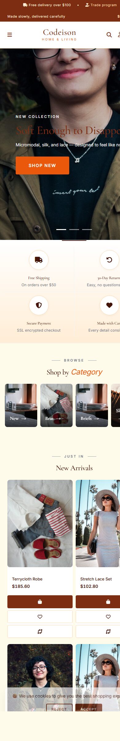 Conversion-Ready Lingerie Theme - Lingerie Soft Warm Edition screenshot 6