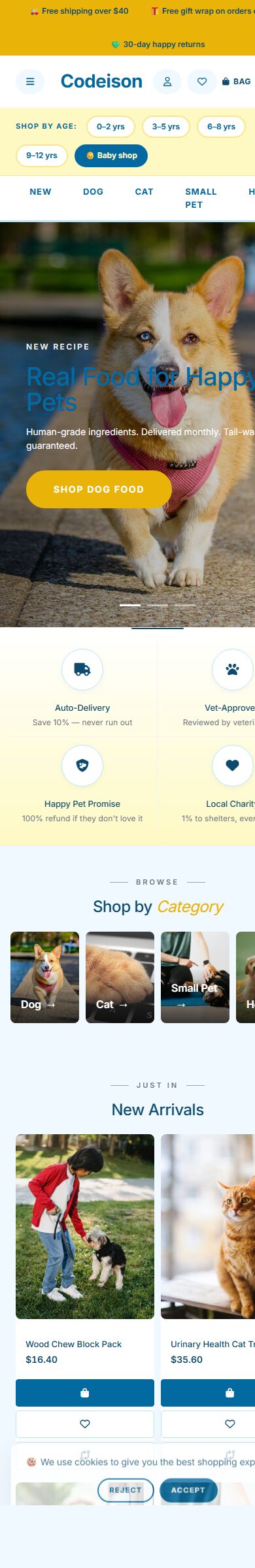 OpenCart 4 Pet Template - Pet Supply with Bright Header screenshot 6